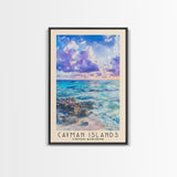 Cayman Islands, United Kingdom Watercolor Beach Print, Vacation Gift, United Kingdom Wall Art, Beach Painting, Beach Decor, Beach Painting