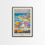 Eleuthera Island, Bahamas Watercolor Print, Vacation Gift, Bahamas Wall Art, Beach Painting, Beach Decor, Large Wall Art, Wood Frame Art