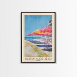 Giardini naxos beach, Italy Watercolor Beach Print, Vacation Gift, Italy Wall Art, Beach Painting, Beach Decor, Beach Painting