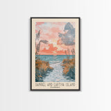 Sanibel and Captiva Island, Florida Watercolor Beach Print, Vacation Gift, Florida Wall Art, Beach Painting, Beach Decor, Beach Painting