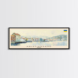 Kristiansand Norway Wall Art, Panoramic Travel Poster, Panoramic Framed Canvas Print, City Wall Art, Wall Hanging Home Decor, Travel Art