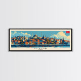 Elazig Turkey Wall Art, Panoramic Travel Poster, Panoramic Framed Canvas Print, City Wall Art, Wall Hanging Home Decor, Travel Art