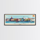 Helsingborg Sweden Travel Print Wall Art, Panoramic City Art, Travel Art, Wall Decor, Vacation Gift, Framed Canvas Print Or Metal Art