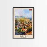Gyumri Armenia Scenic City View Art, Framed Canvas Print, Living Room Wall Art, Travel Poster, Home Decor, Armenian Wall Art