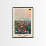Karlovac Croatia Scenic View, Framed Canvas Print, Travel Poster, Wall Art, Living Room Decor, Cityscape Art, Modern Home Decoration, Croatian City