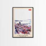 Las Palmas de Gran Canaria Spain Travel Poster Framed Canvas Print, Coastal Cityscape, Wall Art, Tropical Home Decor, Travel Print, Artistic Gift