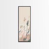 Autumn Forest Scene Pine Trees Giant Sun Skinny Art Tall Art Framed Canvas Print Japanese Style Art Ukiyo-e Art Wood Block Print Scenic