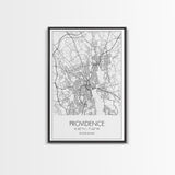Providence Street Map, Rhode Island Map, City Map Art, Minimalist Art, Wall Art, Canvas Print, Bedroom Wall Décor, Gift For Couples,