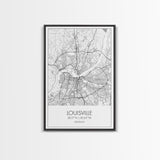 Louisville Street Map, Kentucky Map, City Map Art, Modern Art, Wall Art, Canvas Print, Travel Wall Art, Wall Décor Bedroom, Gifts For Dad