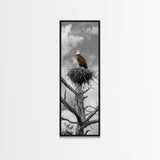 Majestic Eagle Wall Art Framed Canvas Print | Rustic Decor | Wildlife Nature Painting | Above Couch Art | Moody Art | Gift Idea