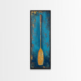 Rustic Oar Art Framed Canvas Print Coastal Decor Nautical Wall Art Tall Narrow Art Lake House Gift Idea Southwest Wall Art