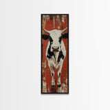 Bold Western Cowboy Framed Canvas Print rustic decor farmhouse art southwest wall art tall narrow art moody art extra wide art