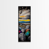 Vibrant Sunset Landscape Framed Canvas Print Joshua Tree Art Lake Tahoe Art Rustic Wall Art Southwest Wall Art Extra Wide Art