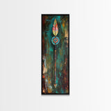 Tribal Arrow Art Canvas Print Southwest Wall Art Boho Decor Tall Narrow Art Rustic Wall Art Above Bed Wall Art