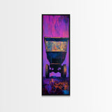 Abstract Mine Cart Framed Canvas Print custom car painting industrial decor rustic art moody art blotter art unique wall art extra wide art