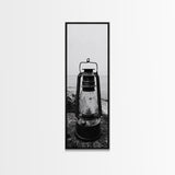 Weathered Lantern, Coastal Art, Canvas Print, nautical wall art, seascape painting, coastal decor, moody art, rustic wall art, guest room art