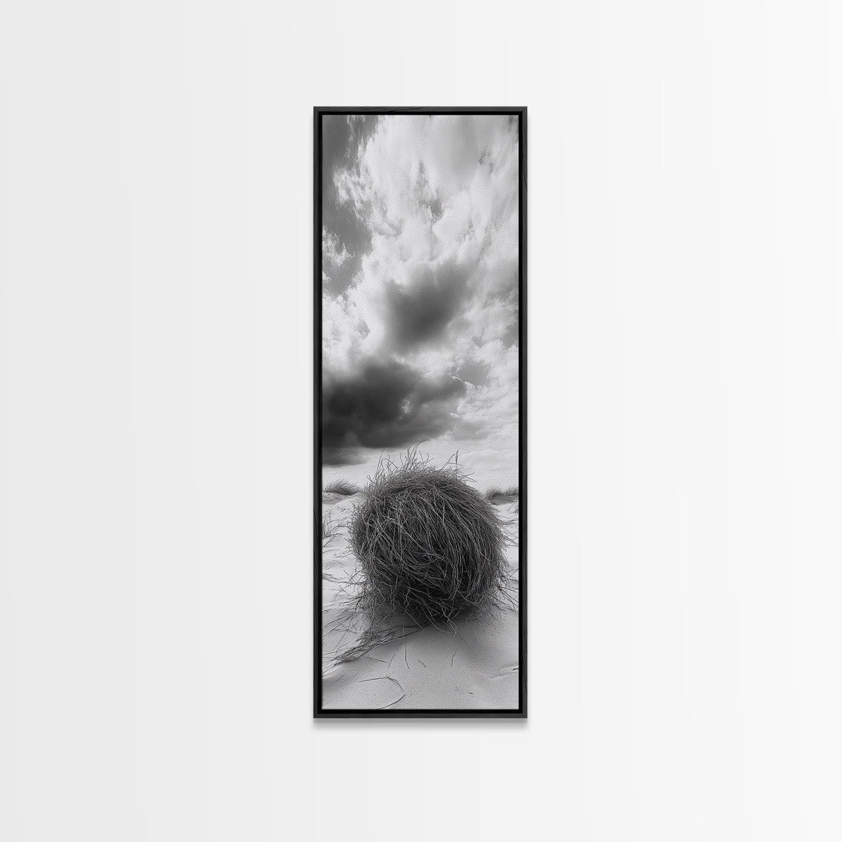 Tumbleweed Desert,Canvas Print, Rustic Southwest Wall Art, Moody Landscape Art, Extra Wide Art, Above Sofa Art, Farmhouse Decor