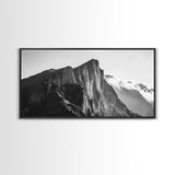 Dramatic Mountain Ridge, smoky mountain art, landscape painting, moody art, wabi sabi art, vertical wall art, minimalist art, canvas print
