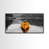 Reflections of Nature, lake Tahoe art, pine tree art, landscape painting, nature wall art, extra wide art, panoramic art, Canvas Print