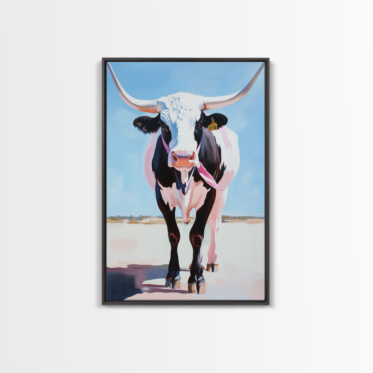 Longhorn Cow, Western Wall Art, Rustic Decor, Canvas Print, Southwest Wall Art, Farmhouse Art, Gift Idea, Living Room Art, Boho Art