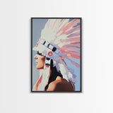 Goddess Art Print, Light Pink Wall Art, Afrocentric Wall Art, Framed Canvas Print, Moody Art, Boho Aesthetic, Bedroom Art, Gift Idea