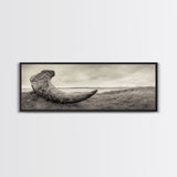 Driftwood Sculpture, Wabi Sabi Art, Canvas Print, Coastal Decor, Rustic Wall Art, Nature Photography, Extra Wide Art, Living Room Art