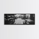 Old Wooden Dock, Moody Art, Canvas Print, Coastal Decor, Rustic Wall Art, Wabi Sabi Art, Extra Wide Art, Nautical Wall Art