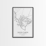 Santa Clarita Street Map, California Map, City Map Print, Minimalist Art, Wall Art, Canvas Print, Bedroom Wall Décor, Unique Travel Gifts