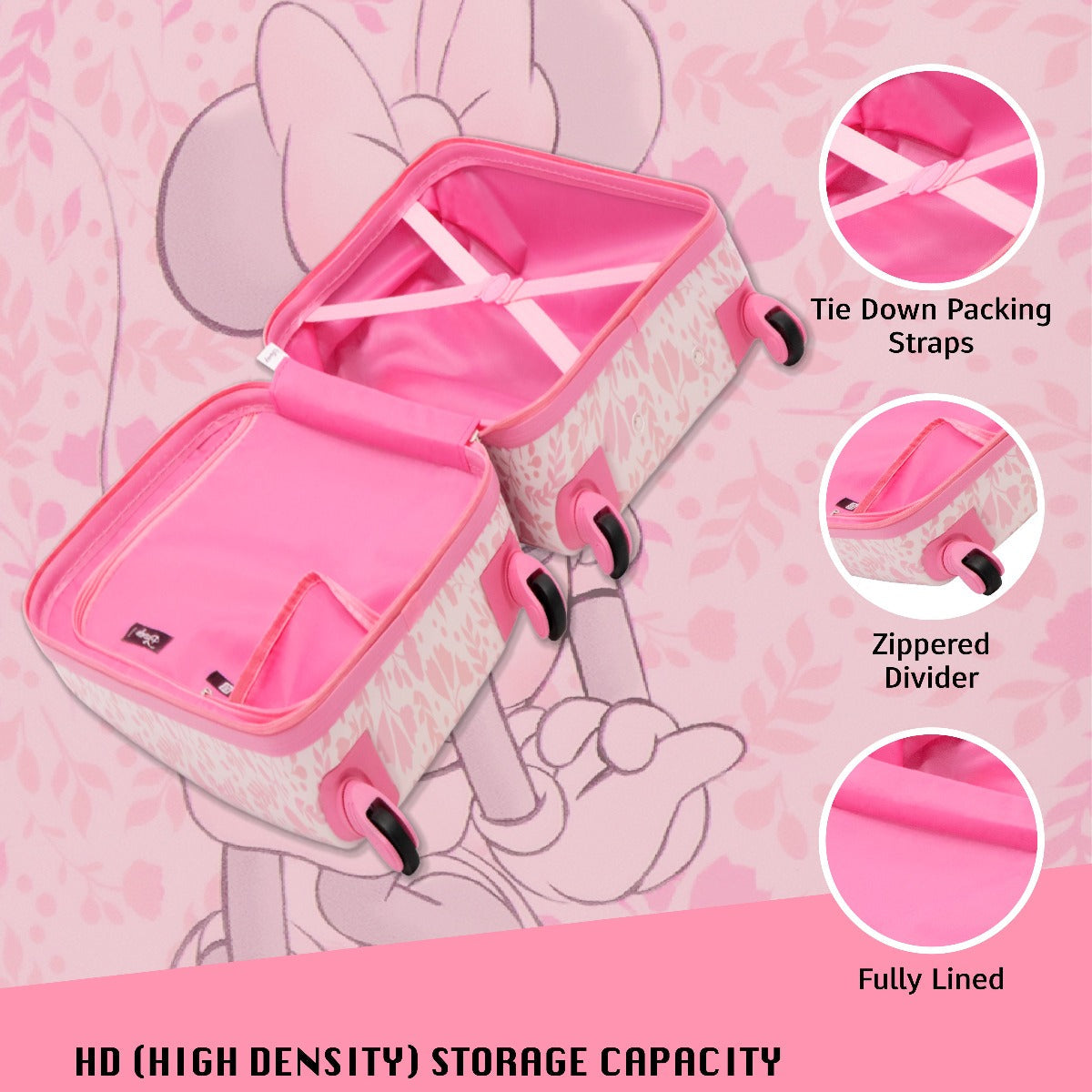 Disney Ful Minnie Mouse Floral Pink Kids 20.5" Luggage