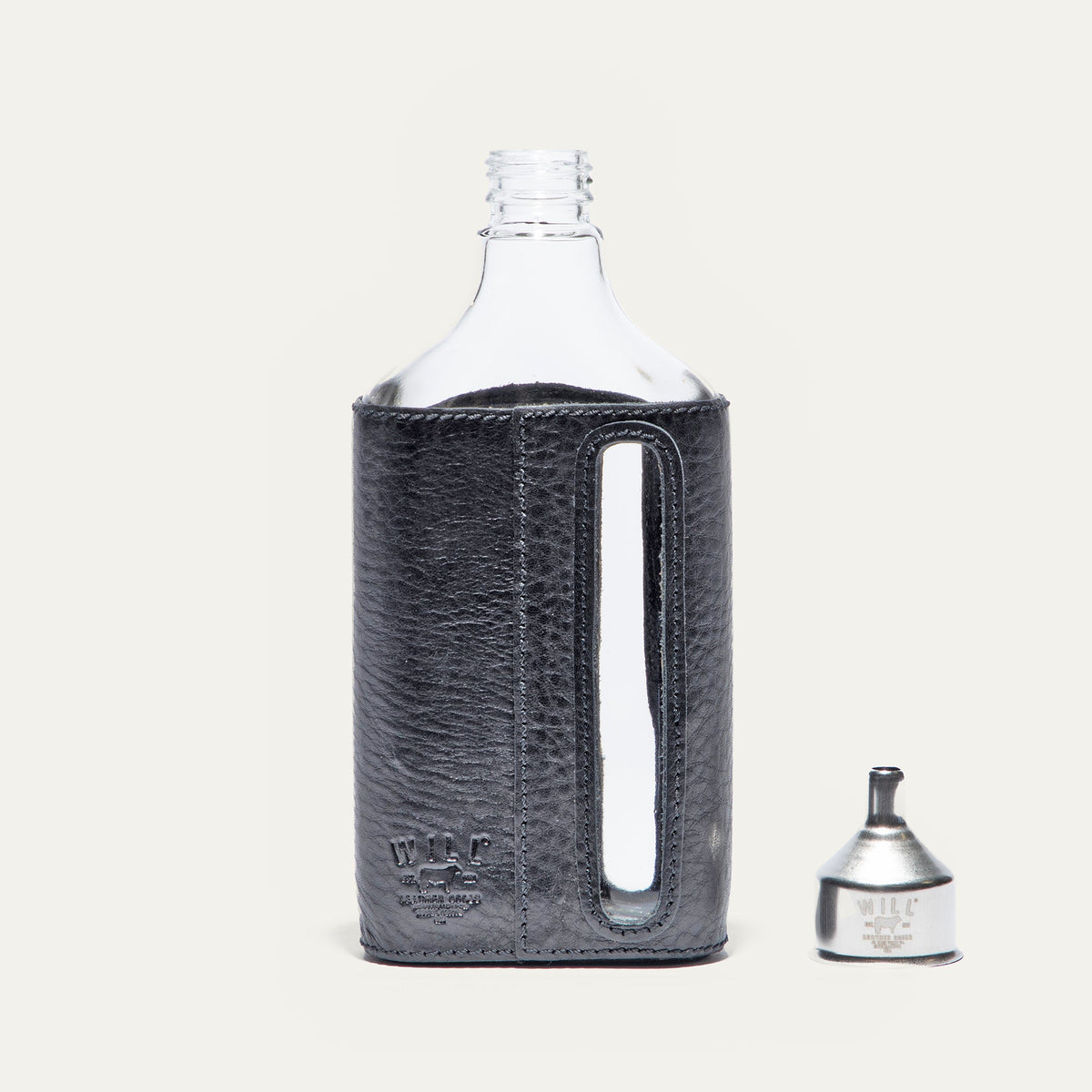 Glass Leather Flask 375Ml