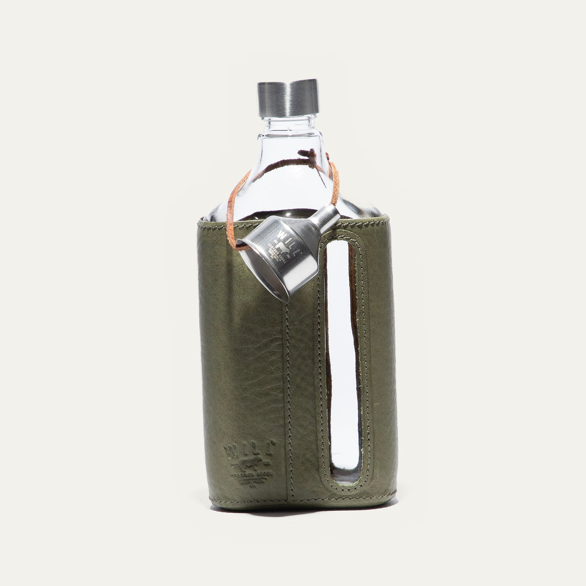 Glass Leather Flask 375Ml