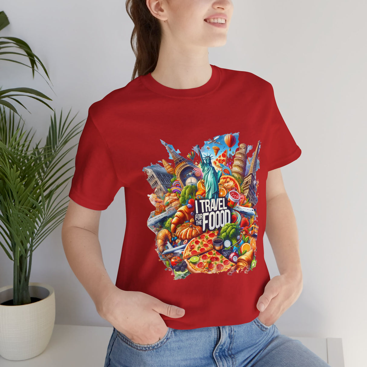 "I Travel for The Food" full color T-shirt