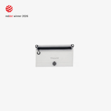 TILLIV Compak Small vacuum pack in Digital White, empty, viewed from the front