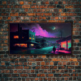 Scifi Art, Framed Canvas Print, Night Of The Comet