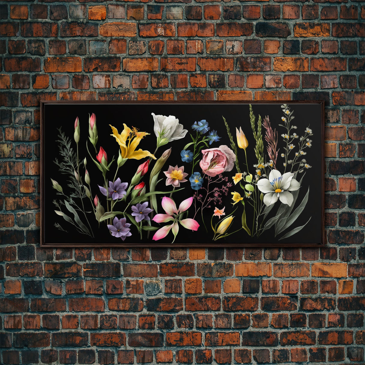 Meadow Canvas Print Painting Floral Original Art Flowers Wall Art Impasto Art 24x36 Wall Art