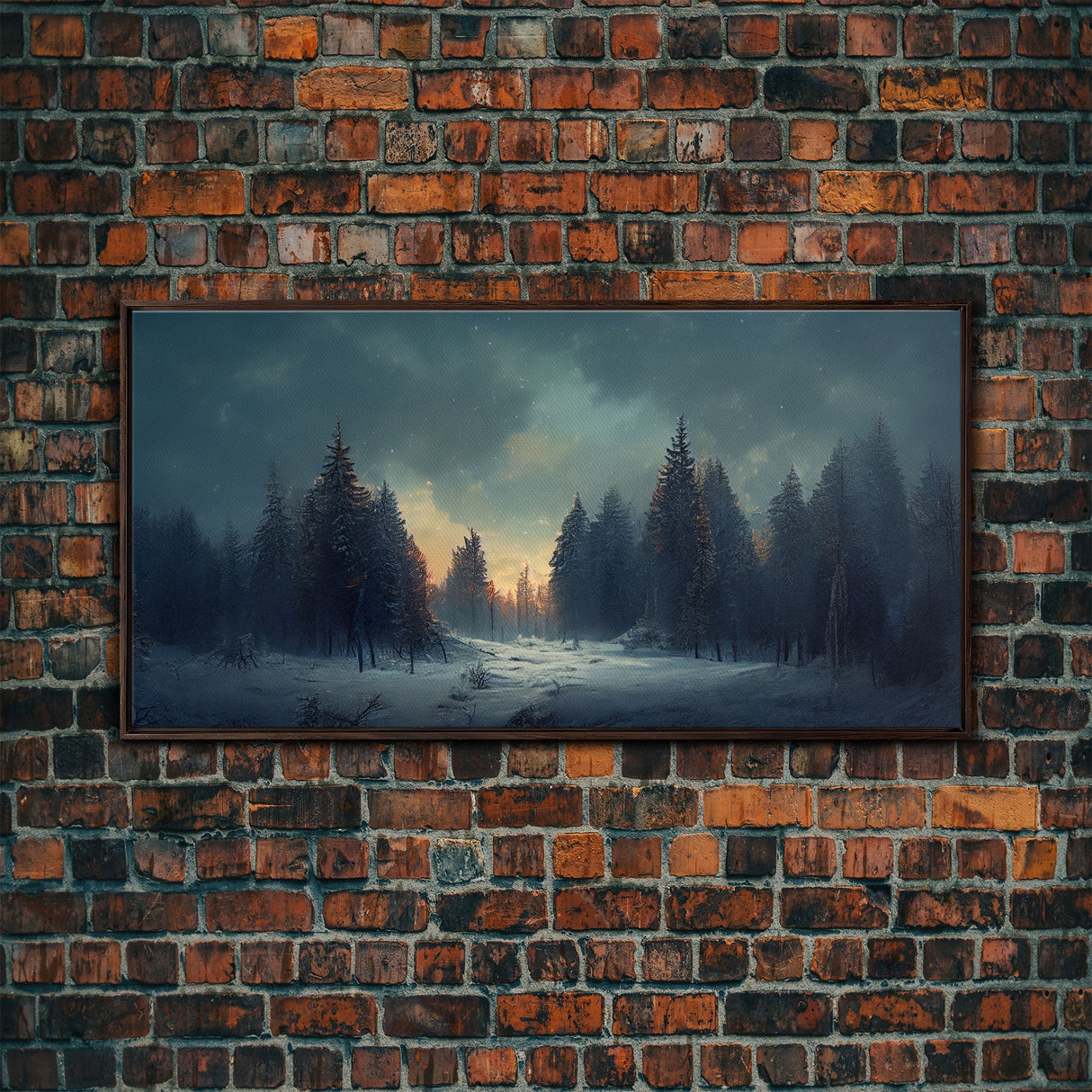 Dreamy Landscape Painting Canvas Print, country side, farmhouse decor, beautiful scenic wall art