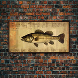 Fish Wall Decor, Animal Wall Art, Nature Wall Art, Minimalist Wall Decor, Panoramic Wall Decor, Canvas Print, Wall Art, Framed Canvas Art