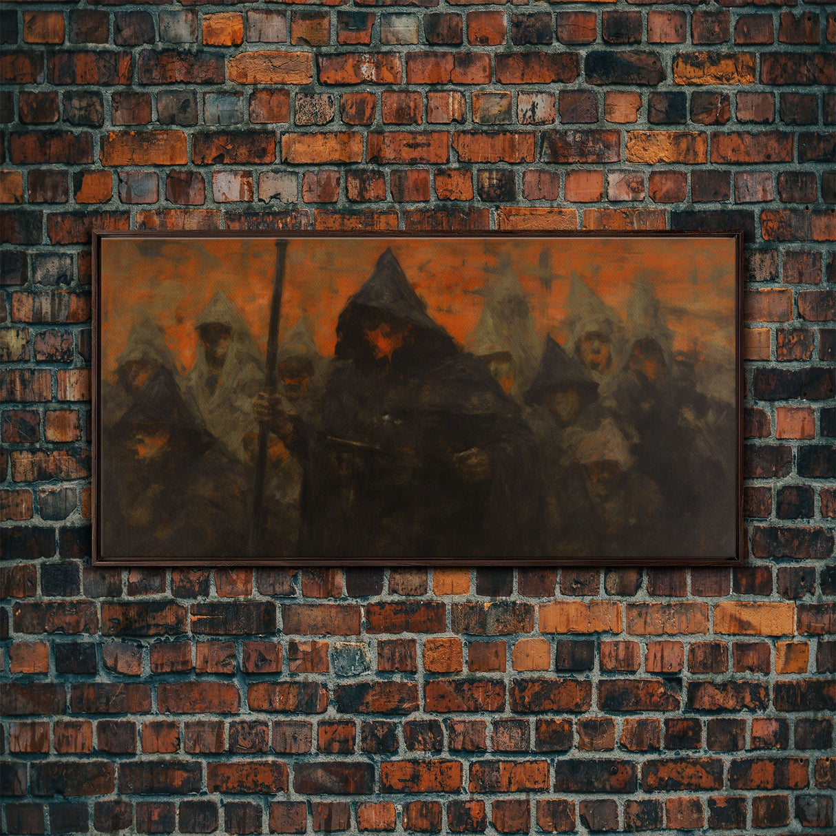 The Cult, Framed Canvas Print, Horror Prints, Halloween Art Print, Dark Academia, Spooky Halloween Art