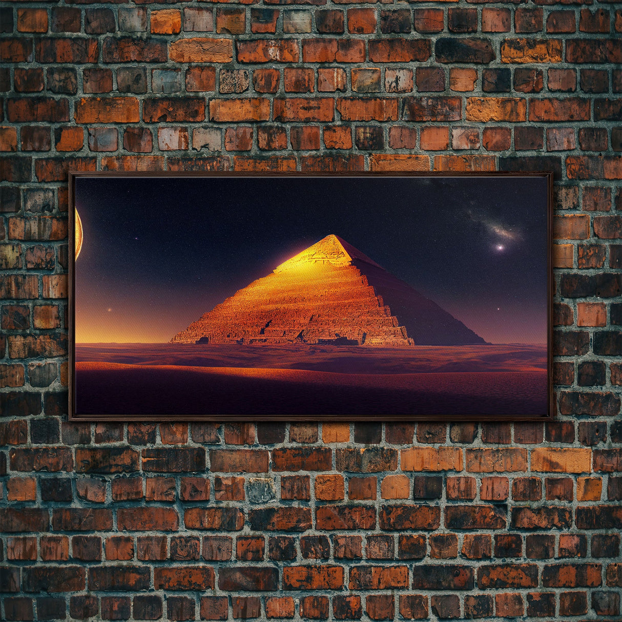 Pyramid Wall Art, Sands of Egypt, Ready To Hang Canvas Print, Framed Wall Art