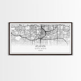 Atlanta Street Map, Georgia Map, Map Print, Modern Art, Wall Art, Canvas Print, Housewarming Gift, Above Bed Prints, Wall Prints