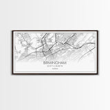 Birmingham Street Map, Alabama Map, Map Print, Modern Art, Wall Art, Canvas Print, Hometown Gifts, Entryway Décor, Farmhouse Wall Art