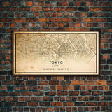 Tokyo Japan map print poster or framed canvas, Tokyo map print poster canvas, Tokyo Japan city map print poster canvas, Vintage Travel Art