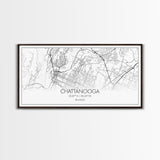 Chattanooga Street Map, Tennessee Map, Map Print, Modern Art, Wall Art, Canvas Art, Cute Room Décor, Wall Art Canvas, Trendy Wall Art