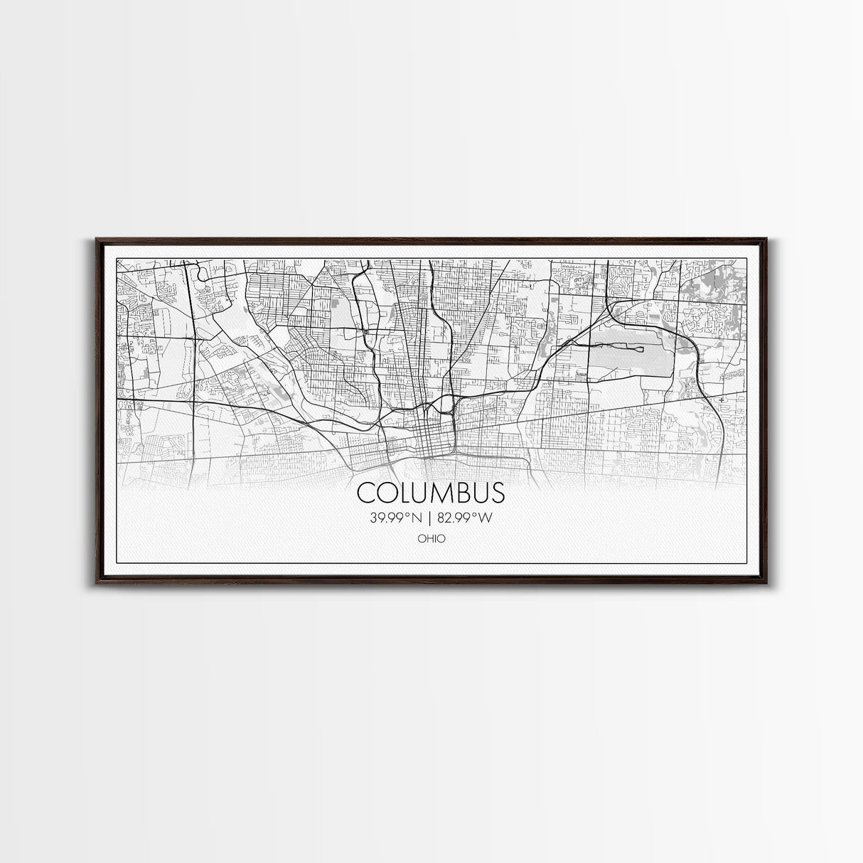 Columbus Street Map, Ohio Map, Map Print, Modern Art, Wall Art, Canvas Art, Cute Room Décor Aesthetic, Gift For Wife, Patriotic Décor