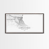 Corpus Christi Street Map, Texas Map, Map Print, Minimalist Art, Wall Art, Canvas Art, Homeschool Gifts, College Dorm Décor, Tiny Home Décor