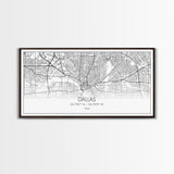Dallas Street Map, Texas Map, Map Print, Minimalist Art, Wall Art, Canvas Art, Patriotic Décor, Boys Room Décor, Tiny House Gift, Home Décor
