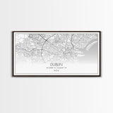Dublin Street Map, Ireland Map, Map Art, Minimalist Art, Wall Art, Canvas Art, Game Room Décor, Man Cave Wall Décor, Industrial Décor