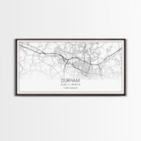 Durham Street Map, North Carolina Map, Map Art, Minimalist Art, Wall Art, Canvas Art, Trendy Room Décor, Bar Room Décor, Teacher Gift