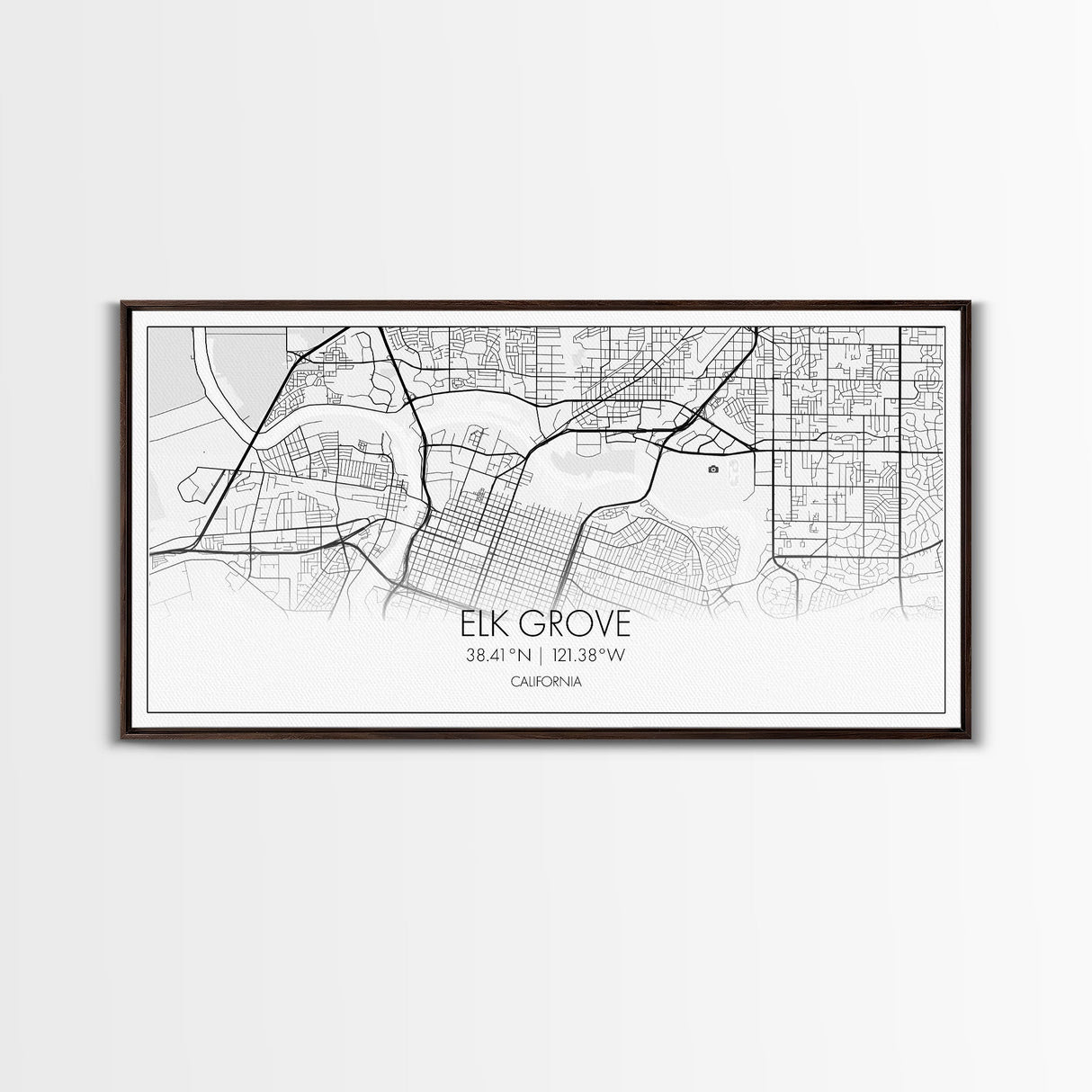 Elk Grove Street Map, California Map, Map Art, Minimalist Art, Wall Art, Canvas Art, Trendy Décor, Gift For Friend, Couple Wall Décor