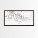 Eugene Street Map, Oregon Map, Map Art, Minimalist Art, Wall Art, Canvas Art, Newlywed Gift, Bar Wall Décor, Rustic Home Décor, Couples Gift